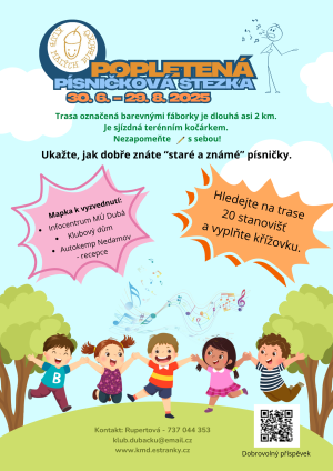 popletená písničková stezka 30. 6. - 29.8. 2025