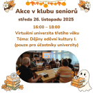 Virtuální univerzita 3 věku - středa 26. listopadu 2025